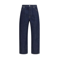 Jil Sander Blue Cotton Straight-Leg Jeans