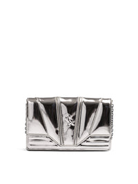 Ferrari Metal Silver GT patent leather bag with chain