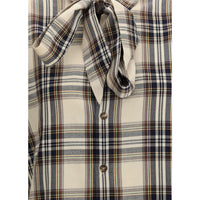 Saint Laurent Tartan lavallière Shirt