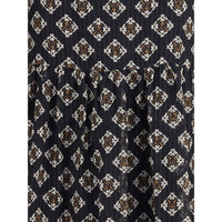Kristina Ti Silk long Dress with rouches