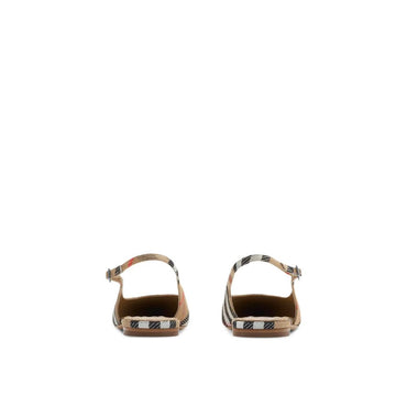 Burberry Check Birdie Slingback Ballerina Flats