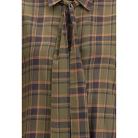 Saint Laurent Cassandre check lavallière Shirt