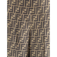 Fendi Monogram pattern silk Pants
