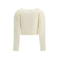 Alessandra Rich Mohair Cardigan with embroidery