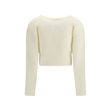 Alessandra Rich Mohair Cardigan with embroidery