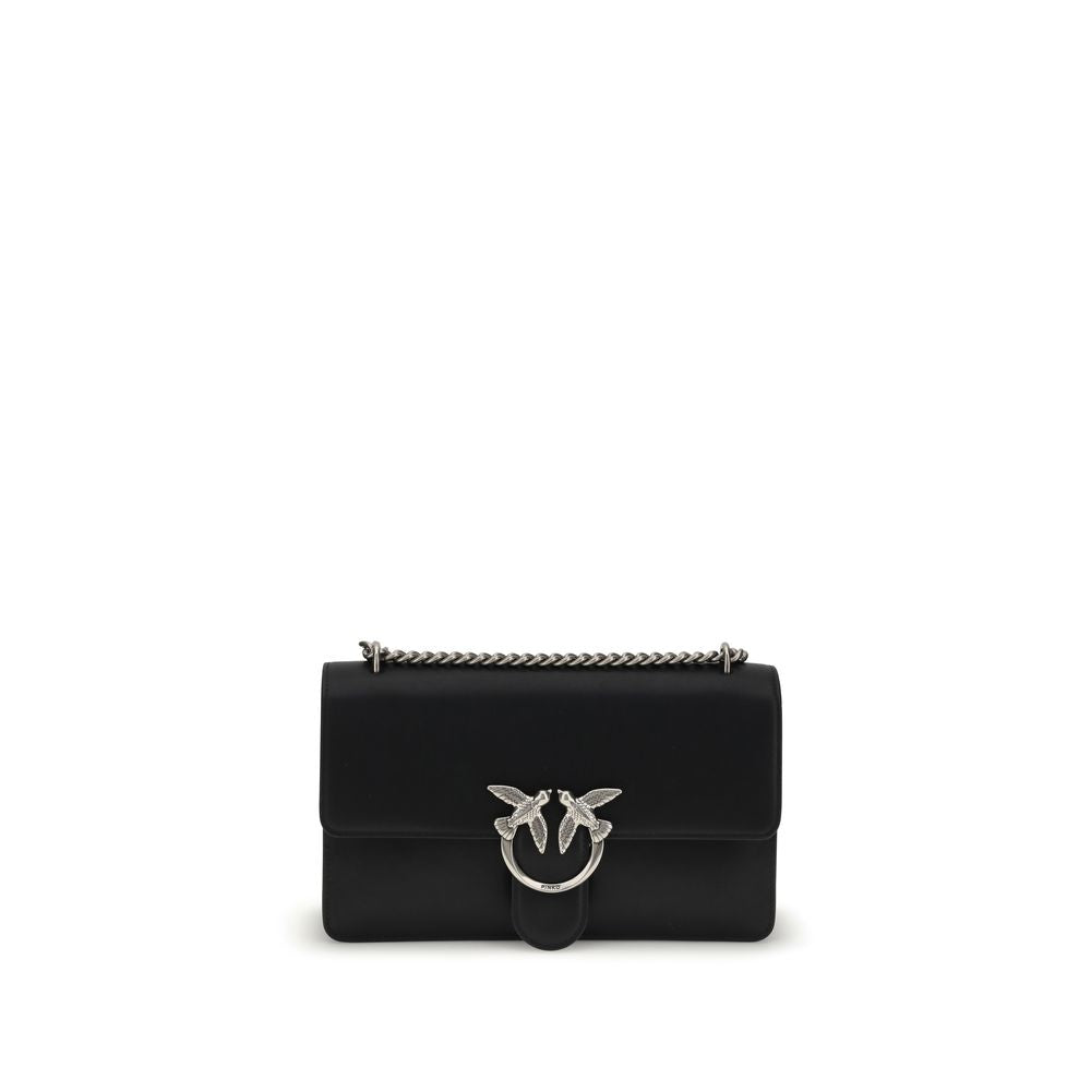 PINKO Love Shoulder Bag - Black handbag with a chain strap 