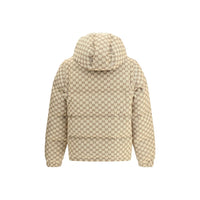 Gucci SPW BLOUSON GG CANVAS W/FEATH