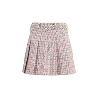 Self-Portrait Crystal Belted Miniskirt