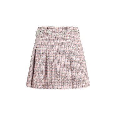 Self-Portrait Crystal Belted Miniskirt