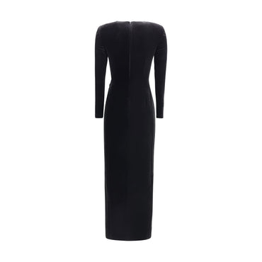 Self-Portrait Embellished velvet midi Dress