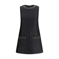 Self-Portrait Taffeta embellished trim short Dress