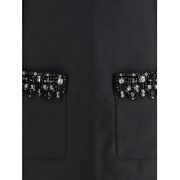Self-Portrait Taffeta embellished trim short Dress
