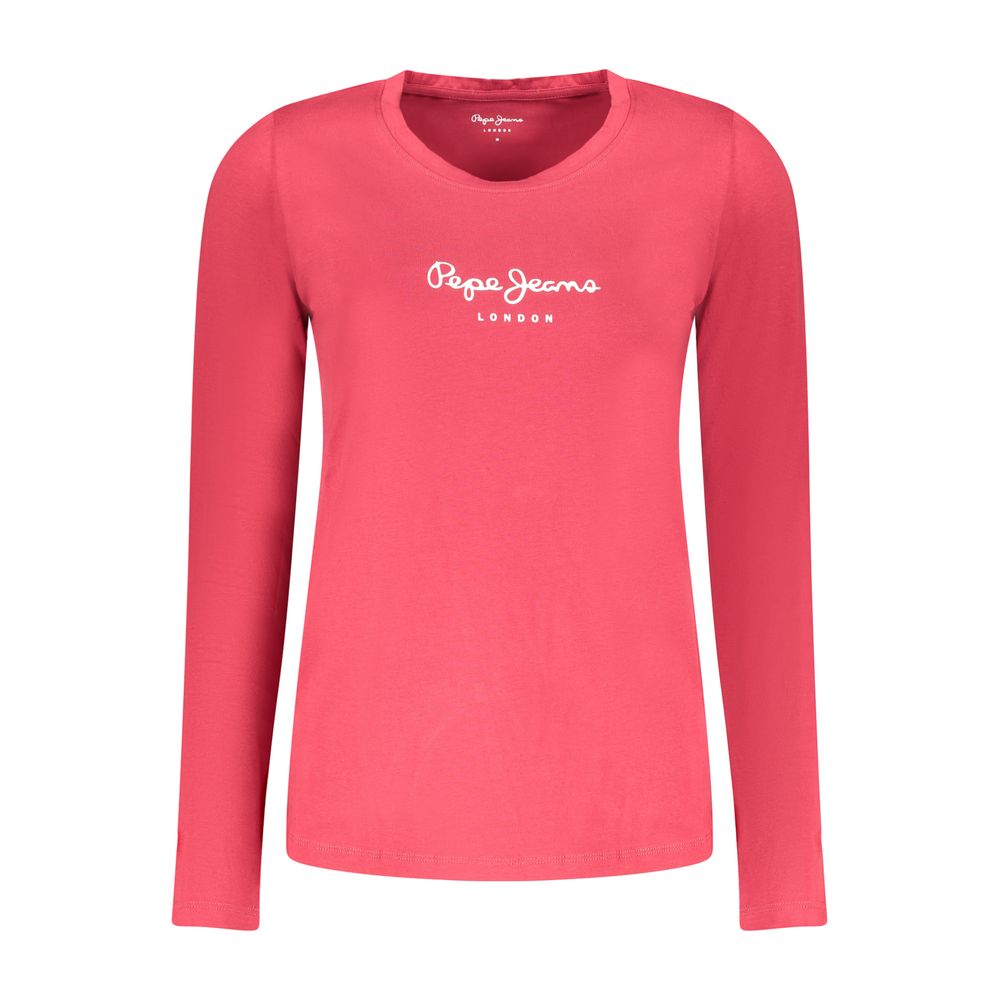 Pepe Jeans Red Cotton Tops & T-Shirt