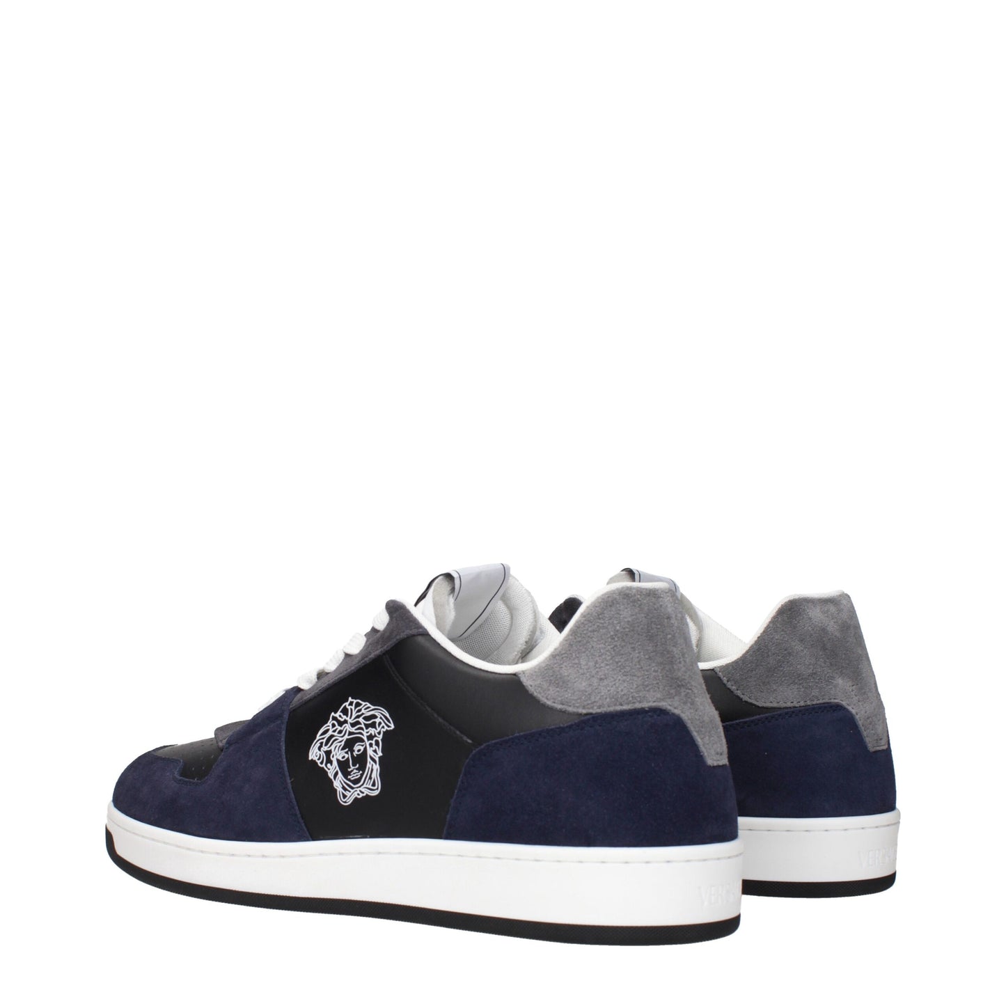 Versace Blue Leather Sneakers