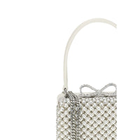 Self-Portrait Pearl-adorned Handbag
