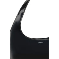 Black handbag with 'copeni' branding on a white background