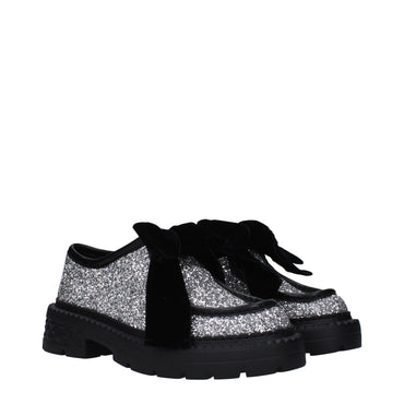 Jimmy Choo Gray Plastic Slip-On Loafers