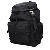 Versace Black Fabric Backpacks