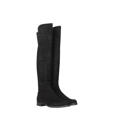 Stuart Weitzman Black Leather Over The Knee
