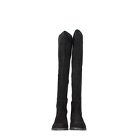 Stuart Weitzman Black Leather Over The Knee