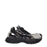 Versace Black Fabric Chunky Sneakers