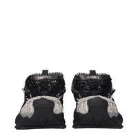 Versace Black Fabric Chunky Sneakers