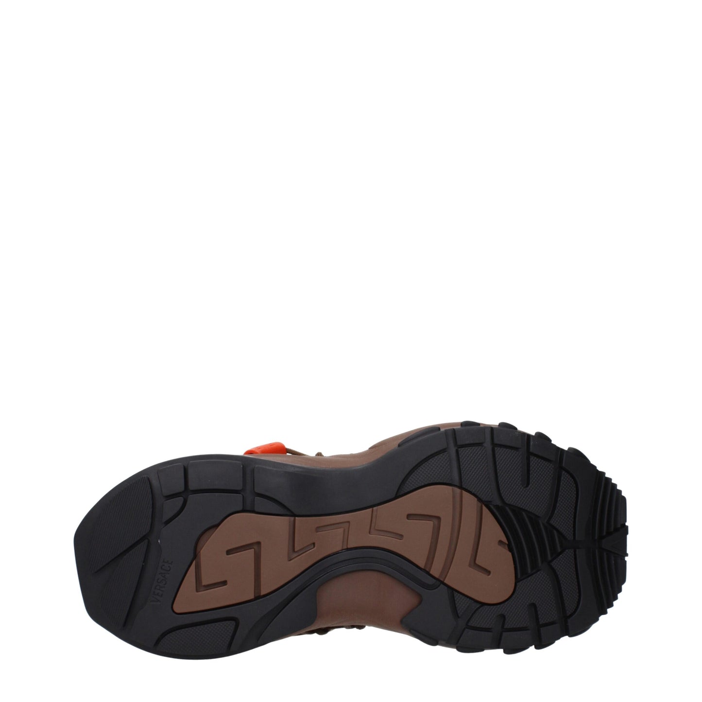 Versace Brown Fabric Athletic Sneakers