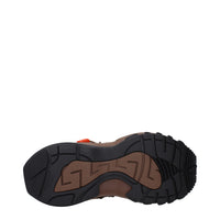 Versace Brown Fabric Athletic Sneakers