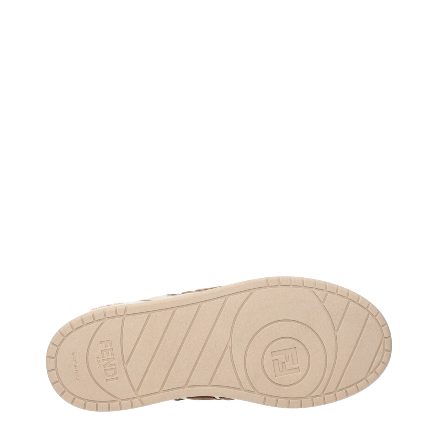 Fendi Beige Leather Low Tops