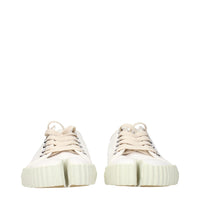 Maison Margiela White Fabric Low Tops
