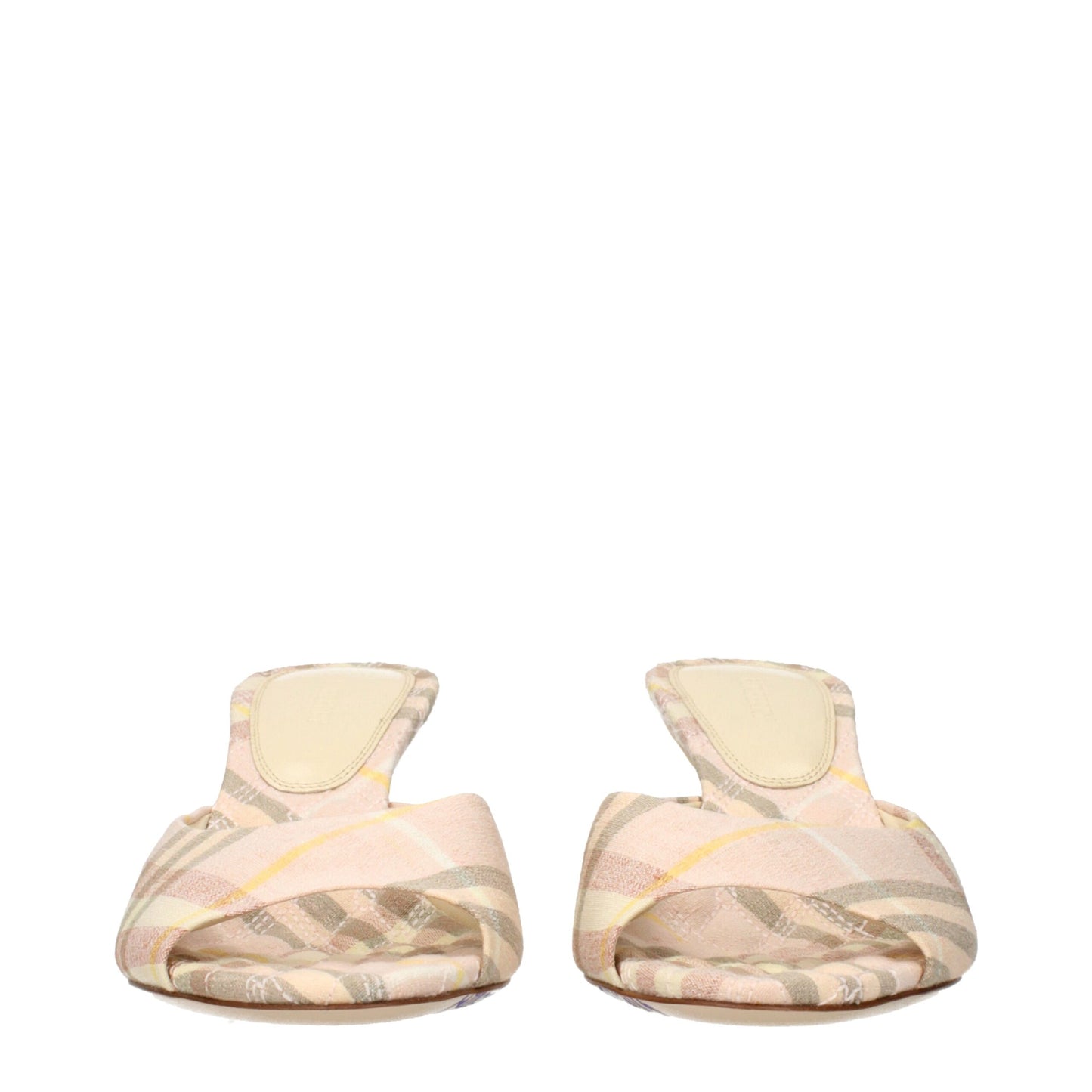 Burberry Pink Fabric Stiletto Heels Sandals