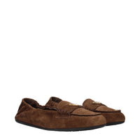 Prada Brown Leather Slip-On Loafers
