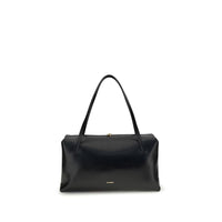 Jil Sander Black Calf Leather Bos Taurus Shoulder Bag