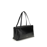 Jil Sander Black Calf Leather Bos Taurus Shoulder Bag