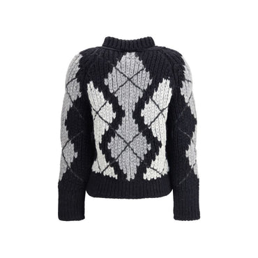 Ermanno Scervino Wool argyle-patterned Cardigan