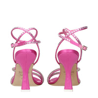 3Juin Pink Satin Stiletto Heels Sandals