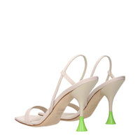3Juin Beige Fabric Stiletto Heels Sandals