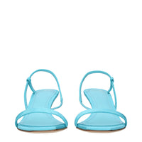 3Juin Blue Fabric Stiletto Heels Sandals
