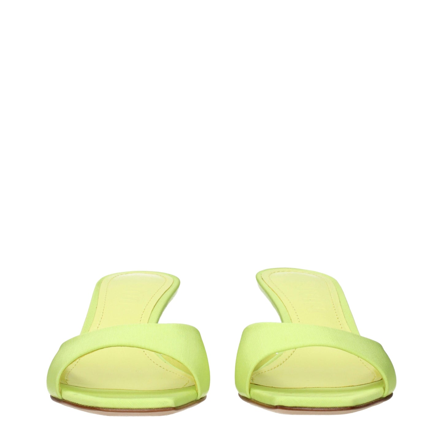 3Juin Green Fabric Stiletto Heels Sandals