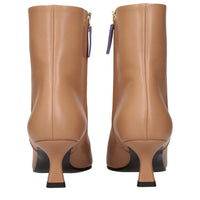 3Juin Brown Leather Ankle Boots
