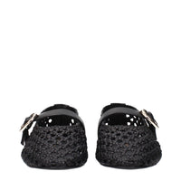 Stuart Weitzman Black Leather Ballet Flats