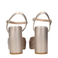 Stuart Weitzman Beige Leather Platforms