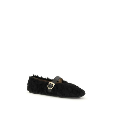 Ferragamo Gancini-embellished Ballerinas