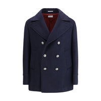 Brunello Cucinelli Double wool flannel Caban
