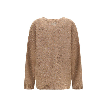 PINKO Bouclé fabric Cardigan with rhinestones