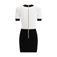Balmain Braided pattern midi Dress