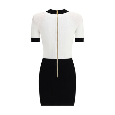Balmain Braided pattern midi Dress