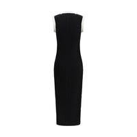 Balmain Sleeveless torsade knit long Dress