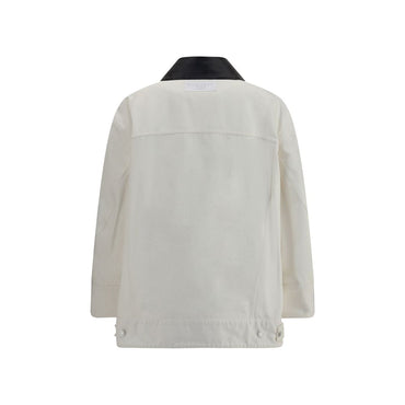 Givenchy DENIM PARKA WITH LEATHER COLLAR