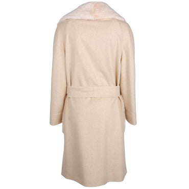 Made in Italy Beige Wool Jackets & Coat